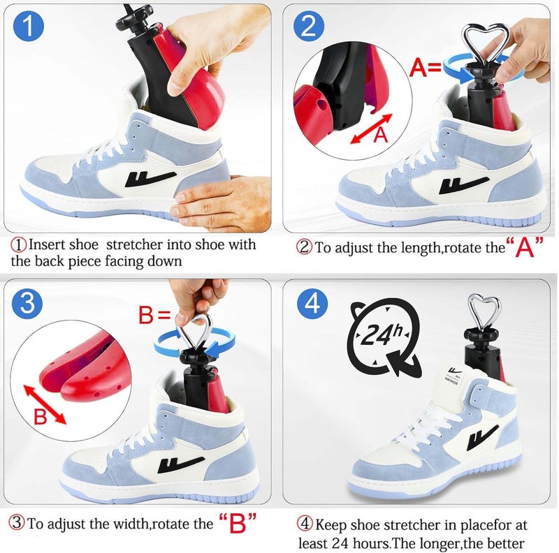Tigcent Shoe Stretcher Men Women, Boot Stretcher Women Men Shoe Tree Adjustable Shoe Stretcher Wide Feet (Pack of 1) - Image 4